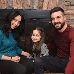Asia with her parents