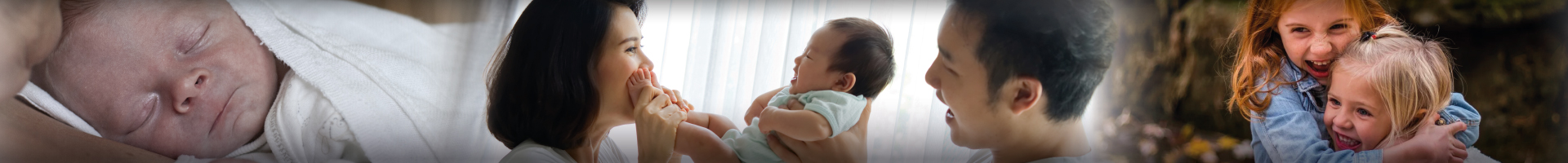 New born, family, sisters